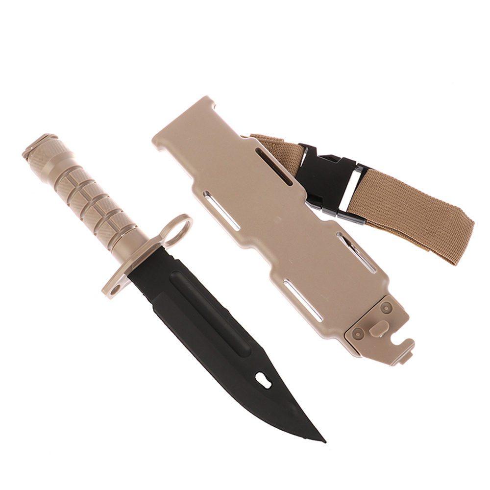 M9 Dagger Líkan Taktískt Gúmmí Hnífur fyrir Útivist og Þjálfun