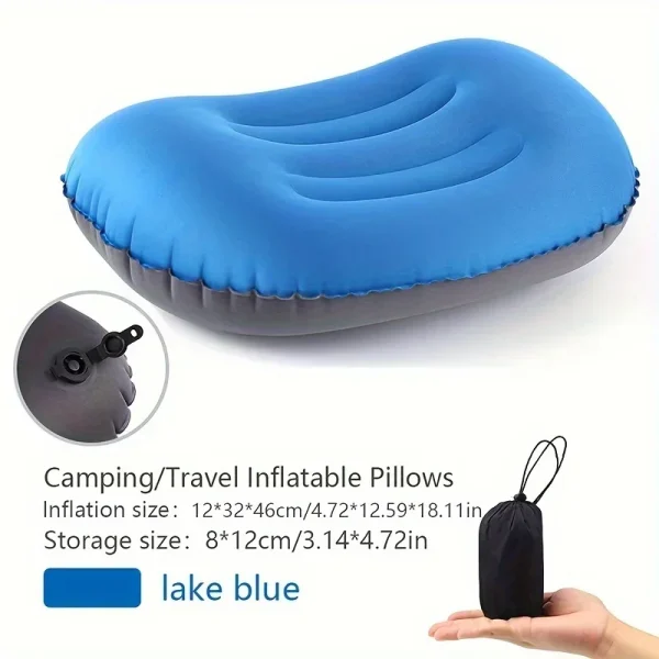 Uppblásanlegur Útilegupúði fyrir Háls og Bakpokaför - Image 7