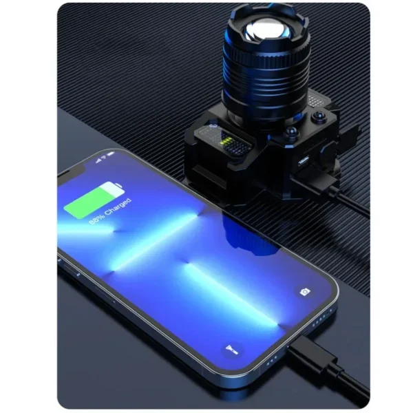 Öflug höfuðljós með 1300lm LED, vatnsheldni og USB endurhleðslu - Image 34