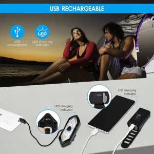 Ódýr höfuðljós með USB hleðslu, 1000lm T6 LED og sex ljósstillingum