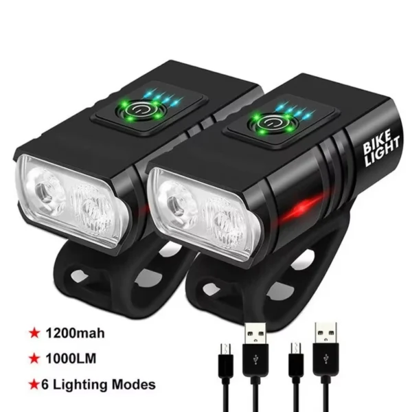 Ódýr höfuðljós með USB hleðslu, 1000lm T6 LED og sex ljósstillingum - Image 6