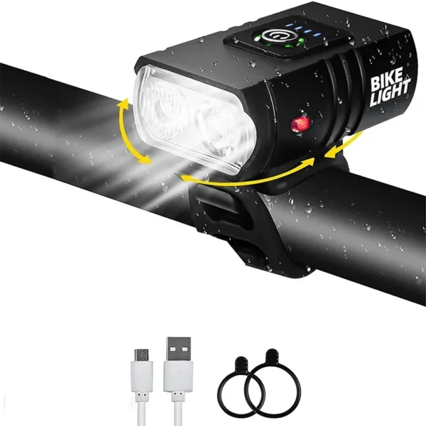 Ódýr höfuðljós með USB hleðslu, 1000lm T6 LED og sex ljósstillingum - Image 8