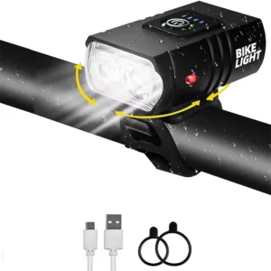 Ódýr höfuðljós með USB hleðslu, 1000lm T6 LED og sex ljósstillingum
