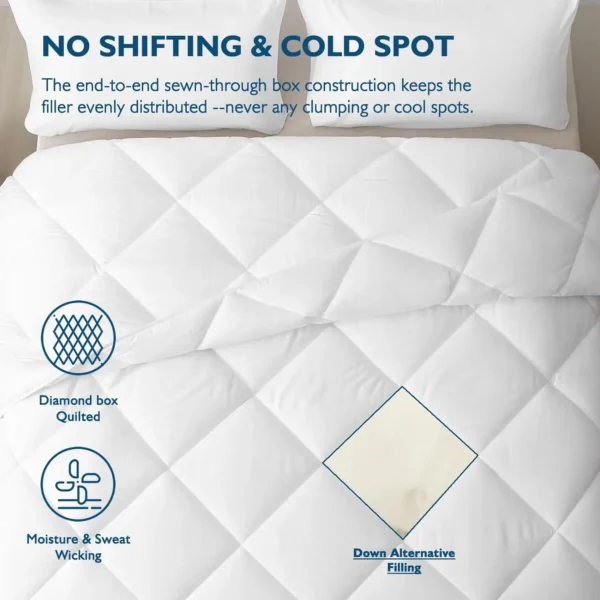 Snúanleg sæng með microfiber efni og endurunninni pólýester fyllingu – lang útgáfa, andar vel og hentar viðkvæmum svefngestum - Image 2